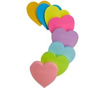 Heart Shape Sticky Notes 3x3 in, 8 Pads, 8 Color Super Cute Bright Color Strong Adhesive Post, Clean Removal, 82 Sheets/pad Self-Sticky Note Pads