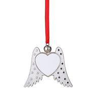 Heart Shape Sublimation Pendant Trays Picture Angle Wing Shape Charm Christmas Party Decoration Sublimation with Wings