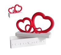 Heart Shape Valentine Gift Box | ABS 17.5×15cm Romantic Love Storage Box | Valentine’s Day Present Packaging Case For Jewelry Candy Gift Giving, Couple Holiday Decoration B́ox