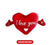 Heart Shape Valentines Pillow, Fluffy Stuffed Heart Plush,Red Love Stuffed Musical Toy Wife Mothe Interactive For Girlfriend
