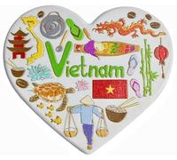 Heart Shape Vietnam Fridge Magnet Tourist Souvenir Fridge Decorative Magnet Craft Collection