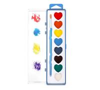 Heart Shape Watercolor Painting Set | Washable Painting Materials - Educational Drawing Set | for Boys Girls Beginners Classroom Home Birthday Valentine's Day Meetings