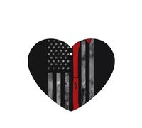 Heart Shape WZYWHJ Firefighter Axe Red Line Flag prints Car Fragrance 6-piece Set Hanging Fragrance Card Car Air Freshener