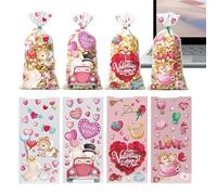 Heart Shaped - 11" x 4.9" Clear Flat Packaging Bags Ideal for Parties | or Sweets Heart Shaped Bags Candy Wraps for and Improvement