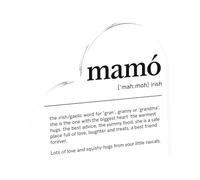 Heart Shaped Acrylic Desk Sign Mamo Birthday Christmas Gifts for Mother Mommy Home Decor I Love You Gift Mom Grandmother Appreciation Gifts from Daughter Grandaughter Grandkids Mamo Plaque Sign