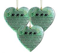 Heart Shaped Acrylic Elephant Gifts for Women, Heartfelt Elephant Sisterhood Keepsake With Inspirational & Thanks Words, Sisterhood Friendship Gifts for Best Friends Sister Cute Home Decor (3pcs)