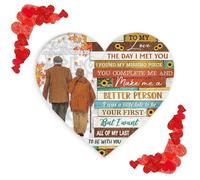 Heart Shaped Acrylic - Puzzle Set, "The Day I Met You", Romantic Puzzle for Adults, Long Lasting | Quality Product Cute DIY Puzzle for Valentine's Day Wedding Home Decoration Gift Couples