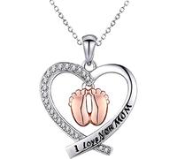 Heart Shaped Baby Footprint Foot Pendant I Love You Mom Necklace Jewelry Women Hummingbird Necklaces For Women Dexterous and professional