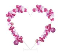 Heart-Shaped Balloon Arch for Weddings Parties & Events - Elegant White Backdrop Flower Display Support Perfect for Anniversaries & Christmas Celebrations