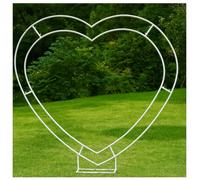 Heart Shaped Balloon Arch Stand for Proposal, 6.7FT Large Metal Heart Arch Frame for Wedding Backdrop, Love Flower Arch Decor for Engagement Party Display (White)