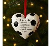 Heart-Shaped Baseball Ornament, Life is like baseball- full of swings and misses, but love is always a home run, Sports Ornaments Hanging Decor for Christmas Tree, Gifts for Lovers (D)