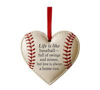 Heart-shaped Baseball Ornament Sporty Christmas Tree Hanging Pendant Christmas Tree Hanging Sports Ornaments for Party Xmas Trees Outdoor Garden Decoratio A 1