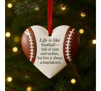 Heart-Shaped Baseball Ornaments, Softball Christmas Tree Ornament Gift Sports Style Small Accessories, 2026 Personalized Christmas Team Gift for Hanging on Xmas Tree, Adorning a Mantel