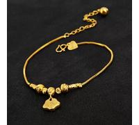 Heart-shaped bell 24K Thai Baht Yellow Gold GP Anklet