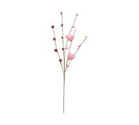 Heart Shaped Berry Spray Decorations For Valentine’s Day Sunflower Bundles Artificial (Pink, One Size)