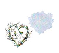 Heart Shaped Bird Nest Wall Decoration Holographics Rainbow Lights Silicone Mold for Epoxy Resin Art Jewelry Tool Office Decoration
