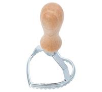 Heart Shaped Biscuit Cutter Zinc Alloy Wood DIY Pastry Tool | Creative Shaping for Dough and Cake Decoration, Silver Finish, Family Gatherings, DIY Lovers