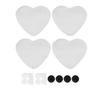 Heart Shaped Blind Spot Mirror Adjustable Wide Angle Design Universal Fit for All Vehicles ABS HD Glass 7x8cm 4 Pack