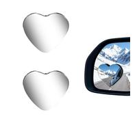 Heart Shaped Blind Spot Mirrors, 2 Pcs Frameless Convex Wide Angle Blindspot Mirrors for Cars, Adjustable HD Rearview Mirror with 360° Rotation for Enhanced Safety on SUVs Trucks