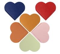Heart-Shaped Bookmarks for Books,Heart-Shaped Portable Soft Set of 6 Pieces - Page Corner Bookmarks | Suitable For Kids, Student, Teacher, Office, School, Library, Travel, As Well As Business Travel