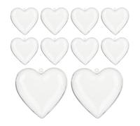 Heart Shaped Box - Transparent Storage for Valentine's Day, Pack of 10 Small Candy Jar Boxes, Transparent Heart Box Container, Gift Boxes for New Year Wedding Cards, B