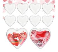 Heart Shaped Boxes - Clear Hearts Fillable Candy Container Organizer Set | Decorative Storage Solution for Wedding, Birthday, Valentine's Day, Holiday, Party, Indoor and Outdoor