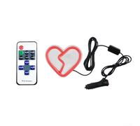 Heart Shaped Broken Heart Led Neon Light For Car Window With Seven Color Modes And Wireless Remote Control For Interior Ambiance Decoration Blue Pink Red Yellow Green Purple White 12v System(Red)