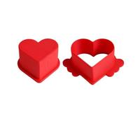 Heart Shaped Cake Cutter and Pusher Set 3D Printed Baking for Homemade Desserts Party Tools with for Easy Release DIY Baking Accessories Kit 384