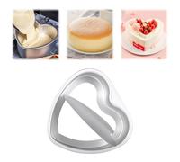 Heart Shaped Cake Pan Aluminum Cake Pans Heart Cake Tin Cake Push Pan with Removable Bottom,Baking Cake Mold for Valentine's Day Weddings Birthday Party (Removable Base, 4inch)