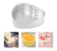 Heart Shaped Cake Pan Aluminum Cake Pans Heart Cake Tin Cake Push Pan with Removable Bottom,Baking Cake Mold for Valentine's Day Weddings Birthday Party (Fixed Base, 8inch)