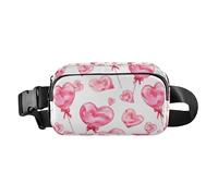 Heart Shaped Candy Fanny Pack for Women Men, Bumbag Crossbody Waist Packs with Adjustable Strap Belt Bag for Travel Workout Hiking