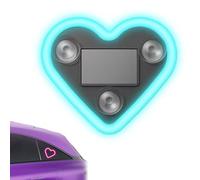 Heart-Shaped Car Ambient Light, Solar Powered Wireless Car LED Neon Light, Cars Interior Atmosphere Lights, Solar & USB Rechargeable LED Cars Window Decor with Suction Cups (Ice Blue)