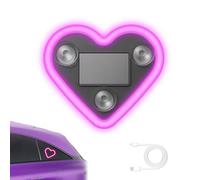 Heart-Shaped Car Ambient Light, Solar Powered Wireless Car LED Neon Light, Cars Interior Atmosphere Lights, Solar & USB Rechargeable LED Cars Window Decor with Suction Cups (Pink)