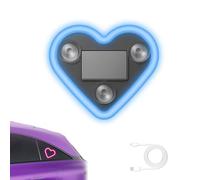 Heart-Shaped Car Ambient Light, Solar Powered Wireless Car LED Neon Light, Cars Interior Atmosphere Lights, Solar & USB Rechargeable LED Cars Window Decor with Suction Cups (Blue)