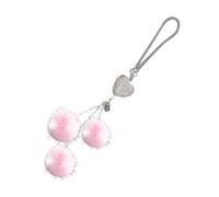 Heart Shaped Car Charm - Car Pendant, Plush Ball, Sparkling Ornament Adding Elegant Style | Beautiful Hanging Decor Designed for Women Girls Indoor