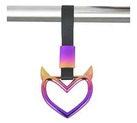 Heart-Shaped Car Hand Strap - ABS Nylon 9.06x3.94in | Drift Charm Handle Warning Ring | Decorative Hanging Loop for Vehicle Interior Bus Decoration Elderly Exterior Rv Decor and Daily Us