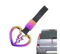 Heart-Shaped Car Hand Strap - ABS Nylon 9.06x3.94in | Drift Charm Handle Warning Ring | Decorative Hanging Loop for Vehicle Interior Bus Decoration Elderly Exterior Rv Decor and Daily Us