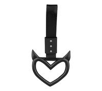 Heart Shaped Car Handle Strap - ABS Rear Bumper Warning Ring 23.3x10.3x2cm 50g | Devil Style Pull Ring Handle for SUV Car Exterior Decoration Easy Installation Vehicle Accessory