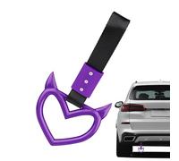 Heart Shaped Car Handle Straps - Devil Sing Ring for Car Heart | Easy Install Vehicle Handle Charm | Exterior Decoration Accessory