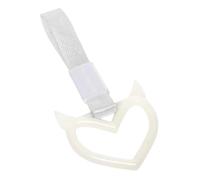 Heart Shaped Car Handle Straps - Glow in The Dark Safety Warning Ring | Auto Interior Exterior Decoration, Subway Ring for Handle Grip, Warning Sign and Stylish AutosDecor Accessories