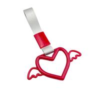 Heart Shaped Car Handle Straps - Warning Grips and Grip Rings for Rear Bumpers, Interior Exterior Decoration Automotive Accessory for Bus SUV Trains