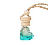 Heart-shaped Car Oil Diffuser, 6 ml Glass Food Bottle for Essential Oils, Aromatherapy Fragrance Diffuser with Decorative Chain, Portable Fragrance Dispenser for Vehicle and Home Decor (Empty Bottle)