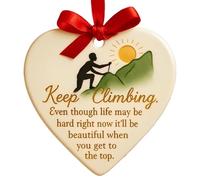 Heart Shaped Christmas Ornaments - Romantic Ceramic Crafts, Friendship Tree Decorations | For Soul Sisters, Best Friends Men, Teachers, Family, Home and Office