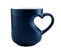 Heart-Shaped Color Changing Mug, 325 ml Funny Thermochromic Ceramic Coffee Cup with Heart Handle, Romantic Gift for Valentine's Day, Easter and Mother's Day