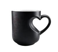 Heart Shaped Color Mug - Magic Thermochrome Heat Changing Mug Revealing Surprising Hot Coffee Chocolate Milk Design Ceramic with Handle for Women, Teens, Family