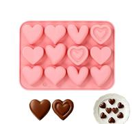 Heart Shaped Cookie Molds - Reusable Dozen Cavity Dishwasher Safe Mini Cookie Mold, for Amateurs Family Friends Birthday Holidays and Muffins