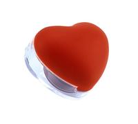 Heart-Shaped Cream Blush, 3-in-1 Lip & cheek Tint with Soft Velvety Mud Texture, with Mini Brush, Hydrating & Lightweight Texture, Long-Lasting Bold Stain (B, 3G)