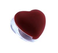 Heart-Shaped Cream Blush, 3-in-1 Lip & cheek Tint with Soft Velvety Mud Texture, with Mini Brush, Hydrating & Lightweight Texture, Long-Lasting Bold Stain (A, 3G)