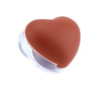 Heart-Shaped Cream Blush & Lip Plumper Gloss with Mini Brush, 3-in-1 Tinted Lip and Cheek Balm Kit for Cheeks, Lips & Eyeshadow, Hydrating & Lightweight Texture, Long-Lasting Bold Stain (B#)