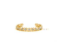 Heart Shaped Crystal Bracelet with Matching Stud Earrings Set, Brilliant Cut Austrian Crystals, Rhodium Plated Alloy, 16.5cm, Available in Silver, Rose Gold, Yellow Gold (Gold, Someone Special)